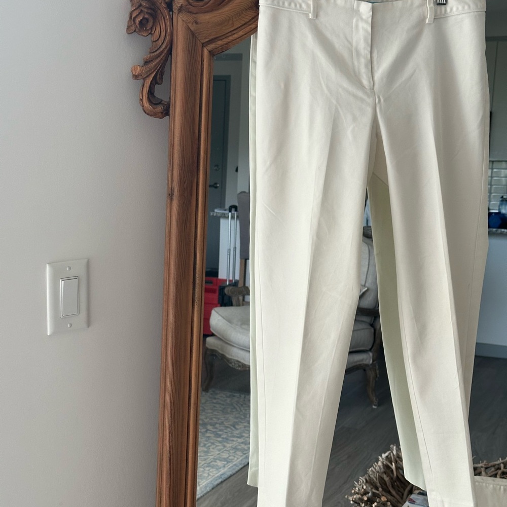 J. McLaughlin Cream Straight Leg Pants